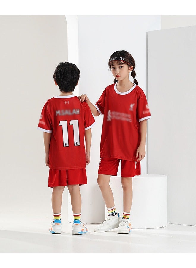 M MIAOYAN Kindergarten Kids Football Jersey Set - No.11 Sports Match Uniform for Toddlers, Unisex - Image 1